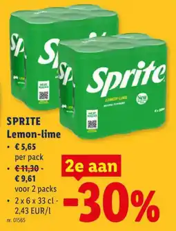 Lidl Sprite Lemon-lime aanbieding