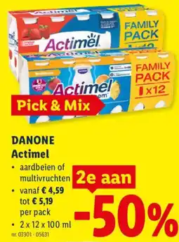 Lidl Danone Actimel aanbieding