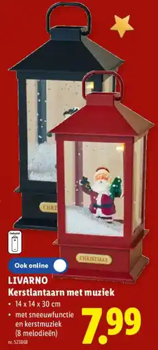 Lidl Kerstlantaarn met muziek aanbieding