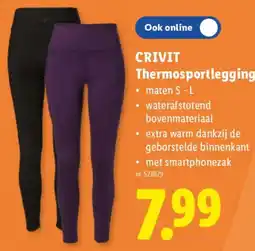 Lidl Crivit thermosportlegging aanbieding