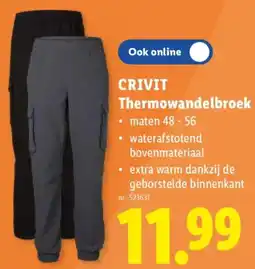 Lidl Crivit thermowandelbroek aanbieding