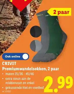 Lidl Crivit premiumwandelsokken aanbieding