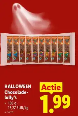 Lidl Halloween Chocolade-lolly's aanbieding