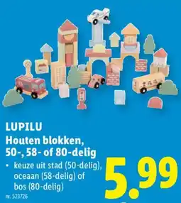 Lidl Lupilu houten blokken aanbieding