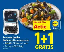 Lidl Zeeuwse jumbo bodemcultuurmosselen aanbieding