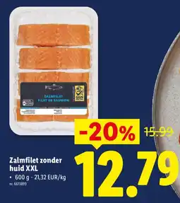Lidl Zalmfilet zonder huid XXL aanbieding
