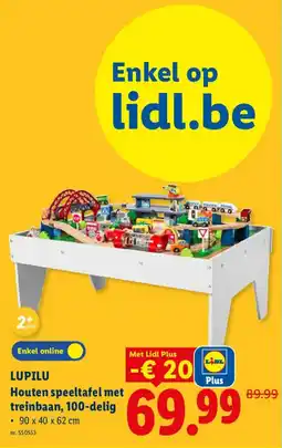 Lidl Lupilu Houten speeltafel met treinbaan aanbieding