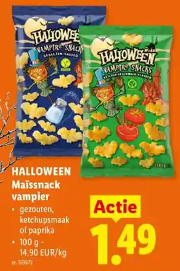 Lidl Halloween Maïssnack vampier aanbieding