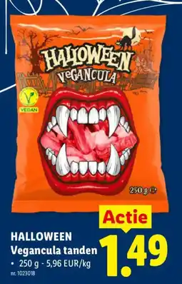 Lidl Halloween vegancula tanden aanbieding