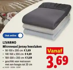 Lidl Microvezel jersey hoeslaken aanbieding