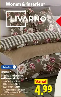 Lidl Draaibar microvezel satijnen dekbedovertrek aanbieding