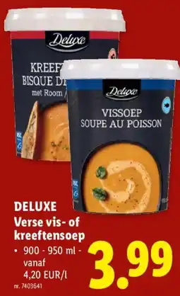 Lidl Verse vis- of kreeftensoep aanbieding