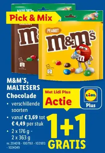 M&M'S, MALTESERS Chocolade