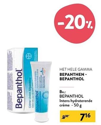Di Bepanthol intens hydraterende crème 50 g aanbieding