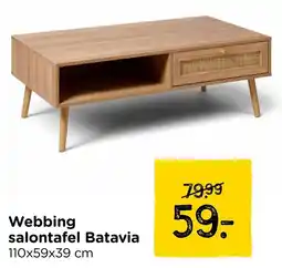 Xenos Webbing salontafel Batavia aanbieding