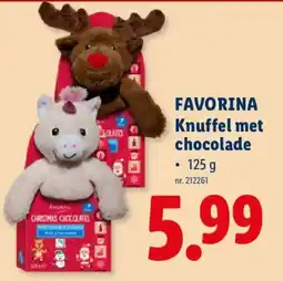 Lidl favorina knuffel met chocolade aanbieding