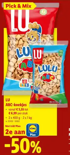 Lidl LU ABC-koekjes aanbieding