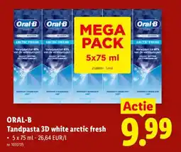 Lidl oral-b tandpasta 3d white arctic fresh aanbieding