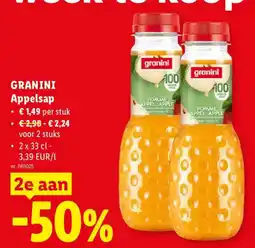 Lidl Granini Appelsap aanbieding