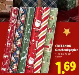 Lidl Crelando Geschenkpapier aanbieding