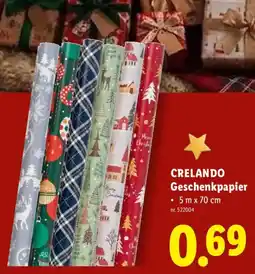 Lidl Crelando Geschenkpapier aanbieding
