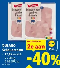 Lidl Dulano schouderham aanbieding
