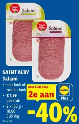 Lidl Saint alby salami aanbieding
