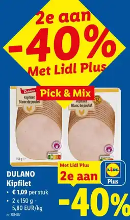 Lidl Dulano kipfilet aanbieding