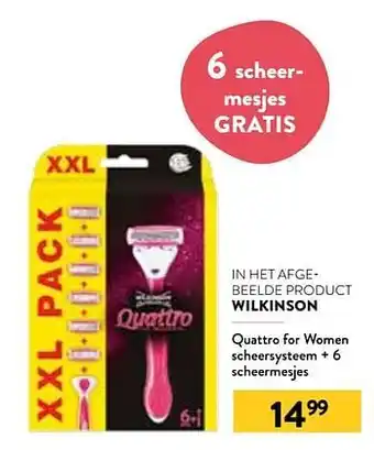 Di Quattro for women scheersysteem + 6 scheermesjes aanbieding