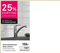 Karwei Grohe keukenkraan Start aanbieding