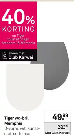 Karwei Tiger wc-bril Memphis aanbieding