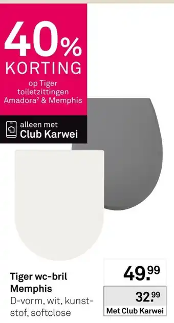 Tiger wc-bril Memphis