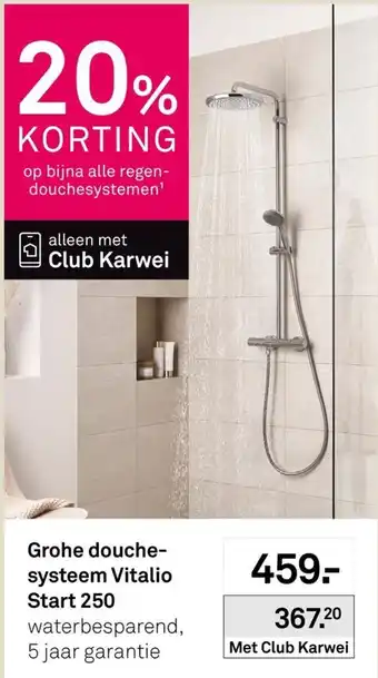 Grote douche-systeem Vitalio Start 250