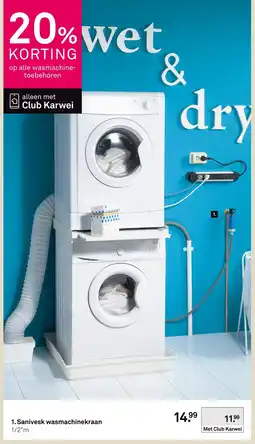 Karwei Sanivesk wasmachinekraan aanbieding