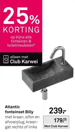 Karwei Atlantic fonteinset Billy aanbieding