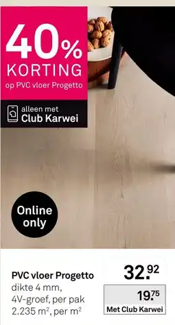 Karwei PVC vloer Progetto aanbieding