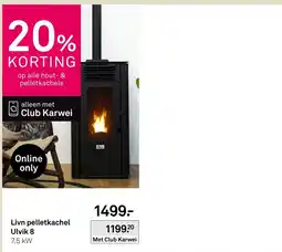 Karwei Livn pelletkachel Ulvik 8 aanbieding