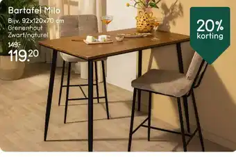 Leen Bakker Bartafel Milo aanbieding