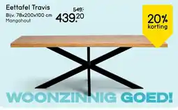 Leen Bakker Eettafel Travis aanbieding