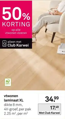 Karwei vtwonen laminaat XL aanbieding