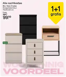 Leen Bakker Alle nachtkastjes aanbieding