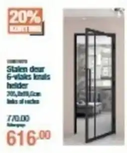 Cevo Stalen deur 6-vlaks knijs aanbieding
