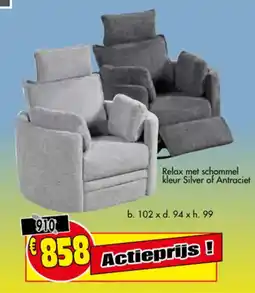 Budget Meubelen Relax met schommel aanbieding