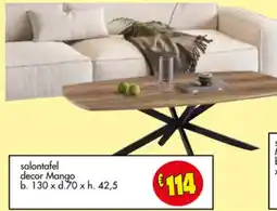 Budget Meubelen salontafel decor Mango aanbieding