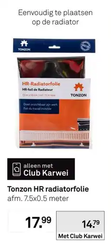 Karwei Tonzon hr radiatorfolie aanbieding
