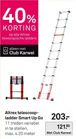Karwei Altrex telescoop-ladder Smart Up Go aanbieding