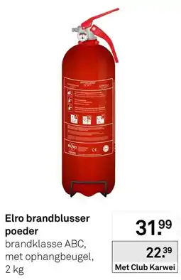 Karwei Elro brandblusser poeder aanbieding