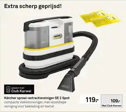 Karwei Kärcher sproei-extractiereiniger SE 2 Spot aanbieding