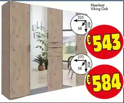 Budget Meubelen Kleerkast Viking Oak aanbieding