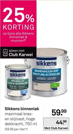 Karwei Sikkens binnenlak aanbieding